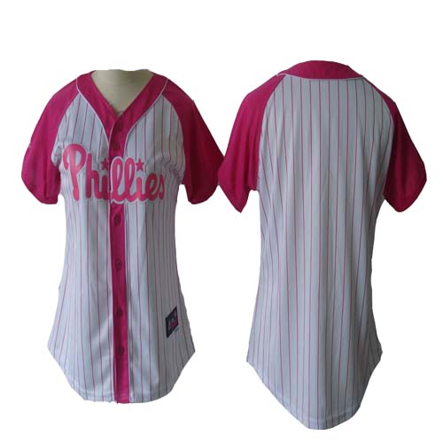 Discount and durable Philadelphia Phillies Womens Pink Splash Fashion MLB Jersey By Majestic